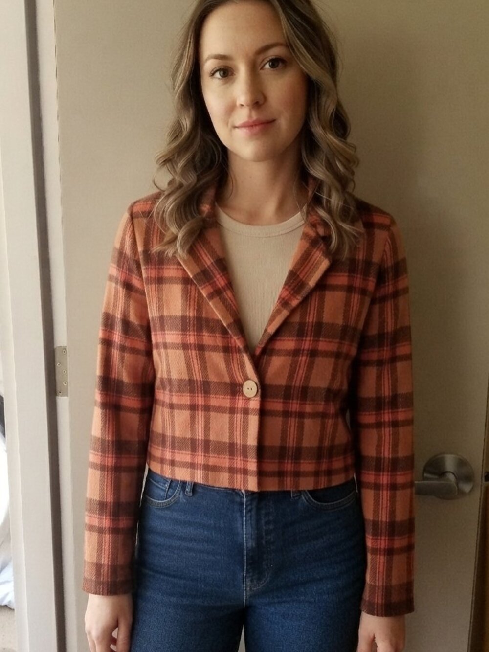 Elie Tahari Women's Orange and Brown Jacket small NWOT